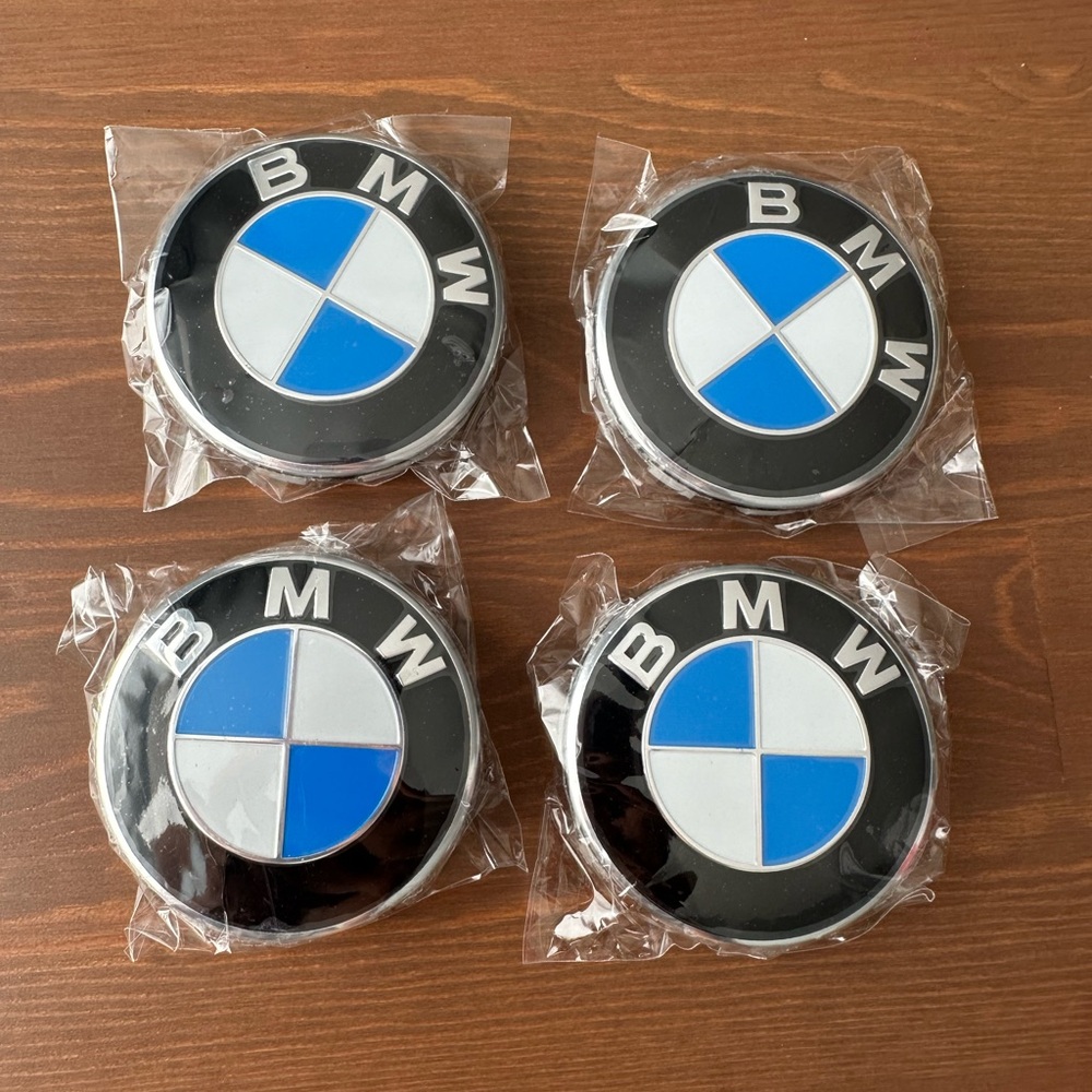 4 PCS For BMW 68mm Wheel Center Hub Caps Logo Badge Emblem Rim Hubcaps Emblem